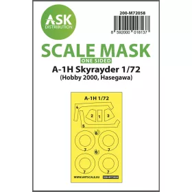   Art Scale Kit A-1H Skyrayder one-sided painting express mask for Hobby2000 / Hasegawa - pontos illeszkedésű egyoldalas kabinmaszk