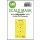Art Scale Kit A-1H Skyrayder one-sided painting express mask for Hobby2000 / Hasegawa - pontos illeszkedésű egyoldalas kabinmaszk