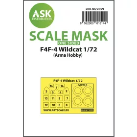   Art Scale Kit F4F-4 Wildcat one-sided painting express mask for Arma Hobby - pontos illeszkedésű egyoldalas kabinmaszk