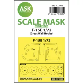   Art Scale Kit F-15E one-sided painting express mask for Great Wall Hobby - pontos illeszkedésű egyoldalas kabinmaszk