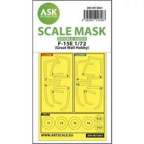   Art Scale Kit F-15E double-sided painting express mask for Great Wall Hobby - pontos illeszkedésű kétoldalas kabinmaszk