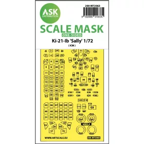   Art Scale Kit Ki-21lb Sally one-sided pre-cuttet mask for ICM - egyoldalas kabinmaszk