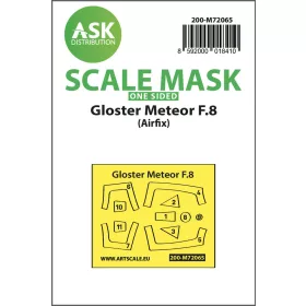   Art Scale Kit Gloster Meteor F.8 one-sided express mask for Airfix - pontos illeszkedésű egyoldalas kabinmaszk