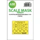 Art Scale Kit P-47D Thunderbolt Razorback one-sided express mask for Tamiya - pontos illeszkedésű egyoldalas kabinmaszk