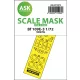 Art Scale Kit Bf 109E-3 one-sided express fit mask for Tamiya - pontos illeszkedésű egyoldalas kabinmaszk