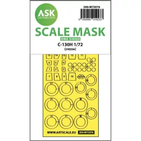   Art Scale Kit C-130H one-sided express fit mask for Zvezda - pontos illeszkedésű egyoldalas kabinmaszk