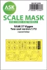 Art Scale Kit C-130H one-sided express fit mask for Zvezda - pontos illeszkedésű egyoldalas kabinmaszk