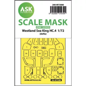   Art Scale Kit Westland Sea King HC.4  one-sided express fit mask for Airfix - pontos illeszkedésű egyoldalas kabinmaszk