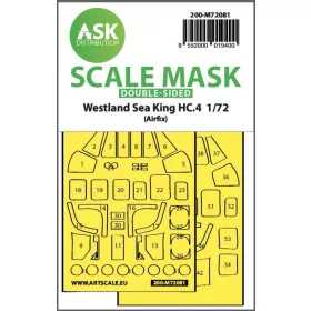   Art Scale Kit Westland Sea King HC.4  double-sided express fit mask for Airfix - pontos illeszkedésű kétoldalas kabinmaszk