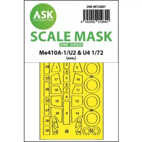   Art Scale Kit Messerschmitt Me 410A-1/U2 & U4  one-sided express fit mask for Airfix - pontos illeszkedésű egyoldalas kabinmaszk