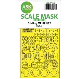   Art Scale Kit Stirling Mk.III one-sided express fit mask for Italeri - pontos illeszkedésű egyoldalas kabinmaszk
