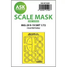   Art Scale Kit MiG-29 9-19 SMT one-sided express fit mask for Great Wall Hobby - pontos illeszkedésű egyoldalas kabinmaszk