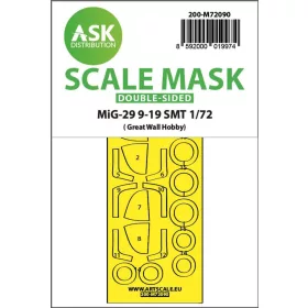   Art Scale Kit MiG-29 9-19 SMT double-sided express fit mask for Great Wall Hobby - pontos illeszkedésű kétoldalas kabinmaszk