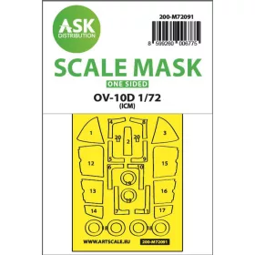   Art Scale Kit OV-10D Bronco one-sided express fit mask for ICM - pontos illeszkedésű egyoldalas kabinmaszk