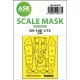 Art Scale Kit OV-10D Bronco one-sided express fit mask for ICM - pontos illeszkedésű egyoldalas kabinmaszk