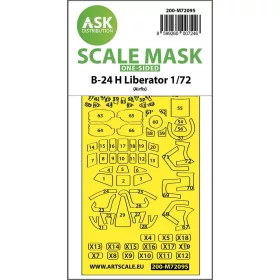   Art Scale Kit B-24H Liberator one-sided fit express mask for Airfix - pontos illeszkedésű egyoldalas kabinmaszk