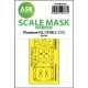 Art Scale Kit Phantom FG.1/FGR.2 one-sided fit express mask for Airfix - pontos illeszkedésű egyoldalas kabinmaszk