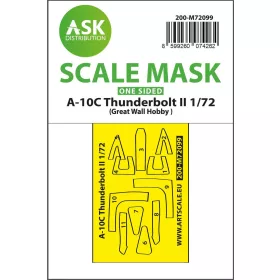   Art Scale Kit A-10C Thunderbolt II one-sided fit express mask for Great Wall Hobby - pontos illeszkedésű egyoldalas kabinmaszk