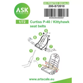   Art Scale Kit P-40 - 3D printed decals by ASK - 3D nyomtatott biztonságiöv-matricák