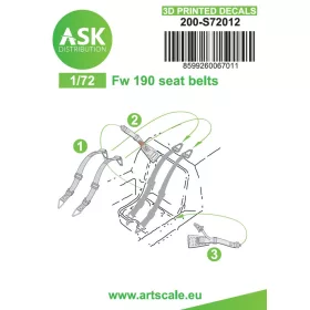   Art Scale Kit Fw 190 - 3D printed decals by ASK - 3D nyomtatott biztonságiöv-matricák