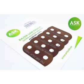   Art Scale Kit ASK Razor Saw Radius - ultra & extra smooth asymmetric 100/65 teeth 5 pc. – precíziós modellező fűrész