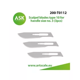  Art Scale Kit Scalpel blades type 10 for handle size no. 3 (3pcs) – csere szikepenge