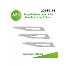   Art Scale Kit Scalpel blades type 11 for handle size no. 3 (3pcs) – csere szikepenge