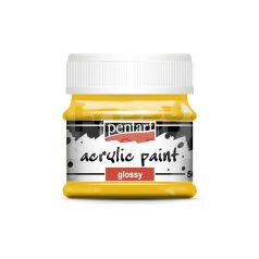   Pentart Fényes napsárga színű akril bázisú hobbi festék 50 ml