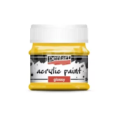   Pentart Fényes napsárga színű akril bázisú hobbi festék 50 ml