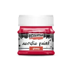   Pentart Fényes piros színű akril bázisú hobbi festék 50 ml