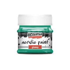   Pentart Fényes türkiz színű akril bázisú hobbi festék 50 ml