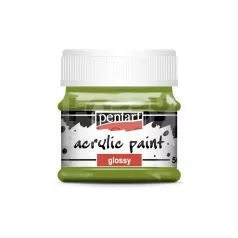   Pentart Fényes oliva színű akril bázisú hobbi festék 50 ml