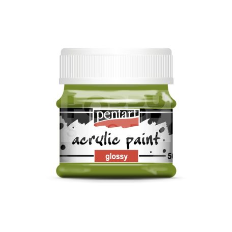 Pentart Fényes oliva színű akril bázisú hobbi festék 50 ml