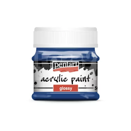 Pentart Fényes sötétkék színű akril bázisú hobbi festék 50 ml