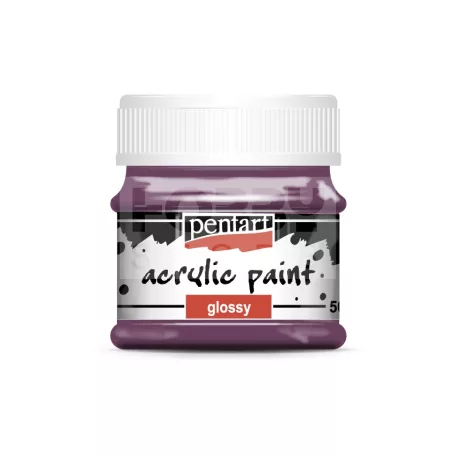 Pentart Fényes lila színű akril bázisú hobbi festék 50 ml
