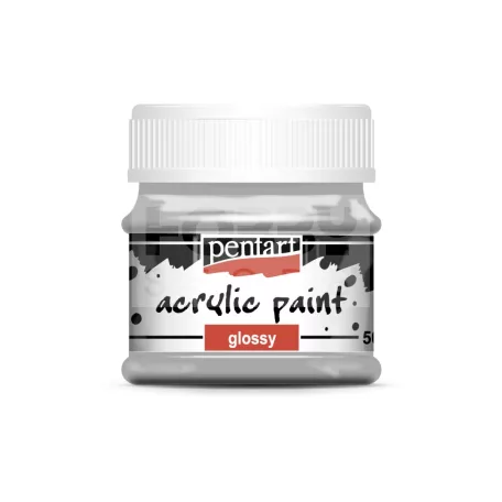 Pentart Fényes szürke színű akril bázisú hobbi festék 50 ml