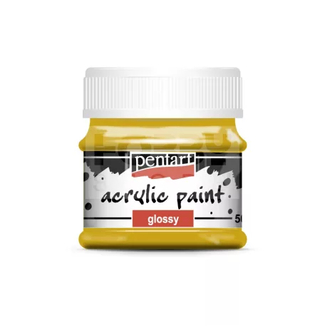 Pentart Fényes okker színű akril bázisú hobbi festék 50 ml