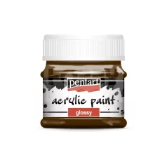   Pentart Fényes sötétbarna színű akril bázisú hobbi festék 50 ml