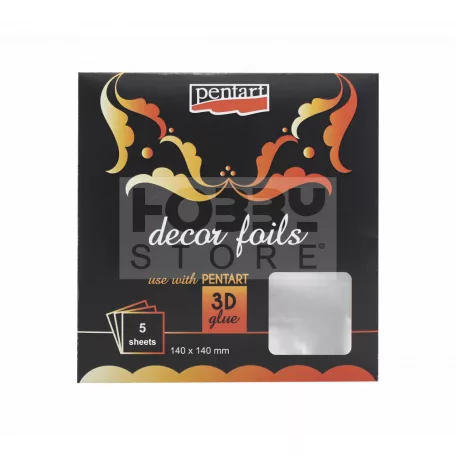 Pentart Dekorfólia metál ezüst 20737