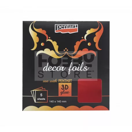 Pentart Dekorfólia metál bordó 20741
