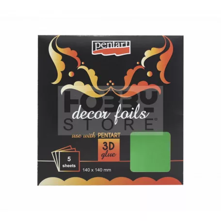 Pentart Dekorfólia metál zöld 20742