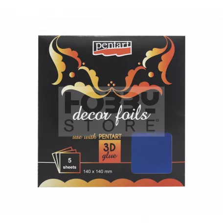 Pentart Dekorfólia metál kék 20743