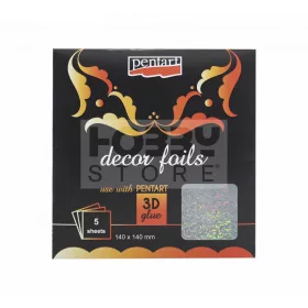Pentart Dekorfólia hologram jégvirágok 20750