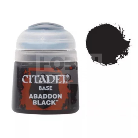 Citadel Colour Base - Abaddon Black 12 ml akrilfesték 21-25