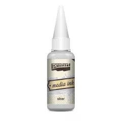 Pentart Média tinta metál ezüst 20 ml 21049
