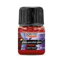 Pentart Üveg és porcelánfesték piros 30 ml 21337