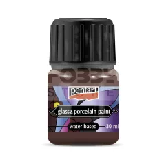 Pentart Üveg és porcelánfesték barna 30 ml 21340