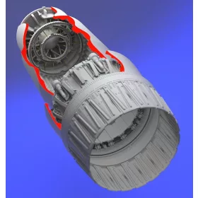   Aires MiG 23 Flogger exhaust nozzle - opened - hajtómű-fúvócső, nyitott állásban