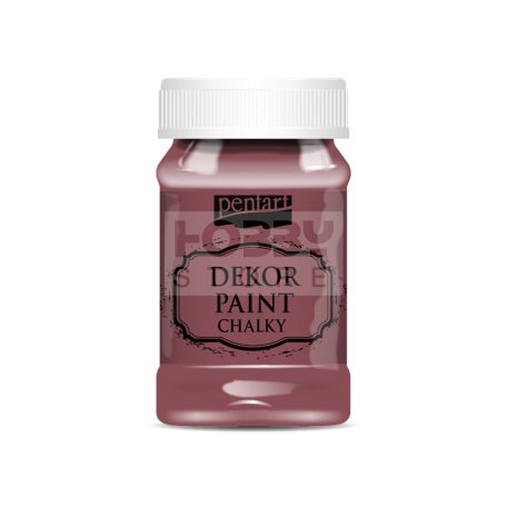 Pentart Dekorfesték lágy (chalky) burgundi vörös 100 ml 21477