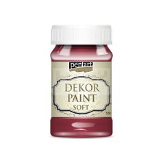   Pentart Dekorfesték lágy (chalky) kardinálpiros 100 ml 21634